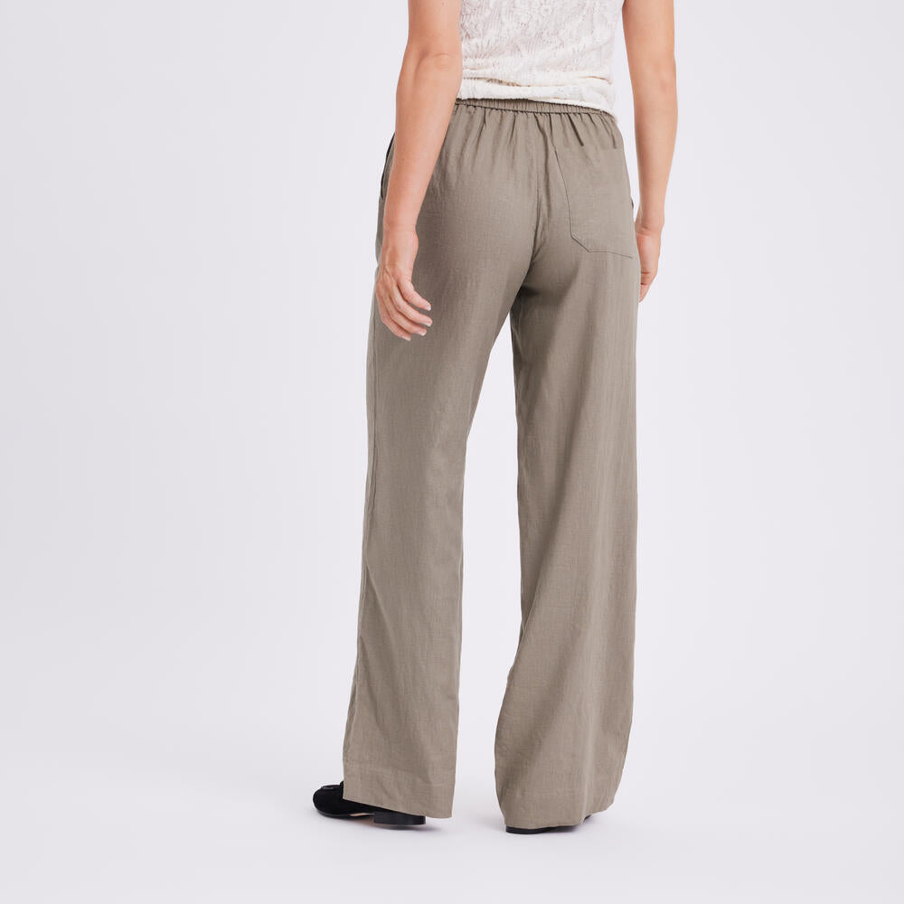 Linea Long hørbukser - Light Army